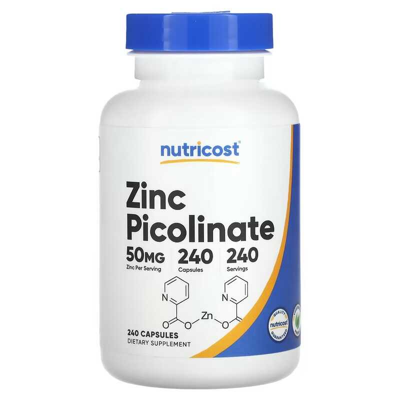 Zinc Supplement 50Mg - Zinc Picolinate 50 Mg 240 Tablets