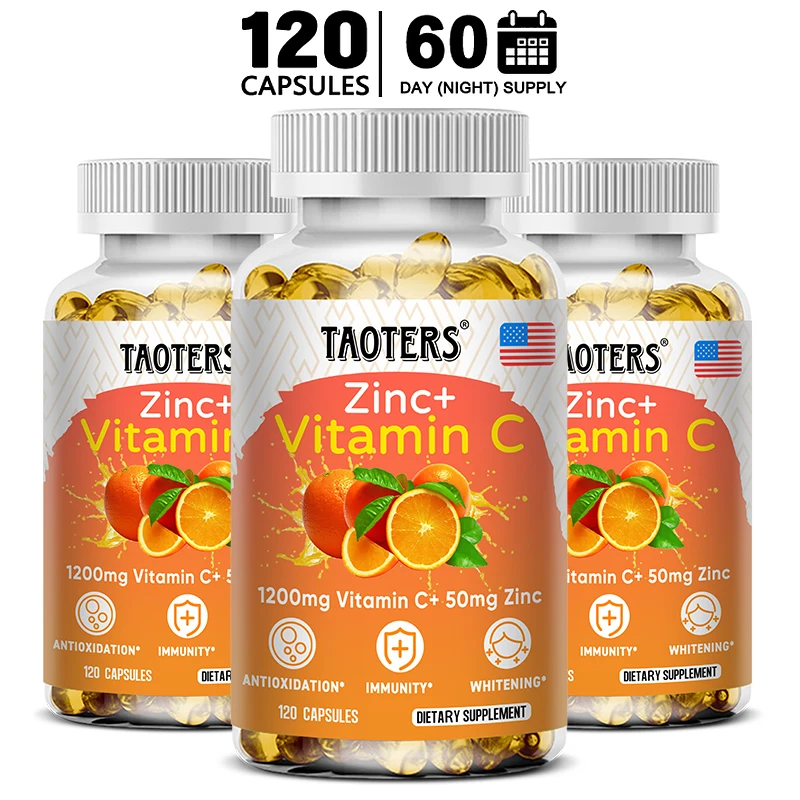 Zinc Supplement 50Mg - Taoters Vitamin C + Zinc Supplement