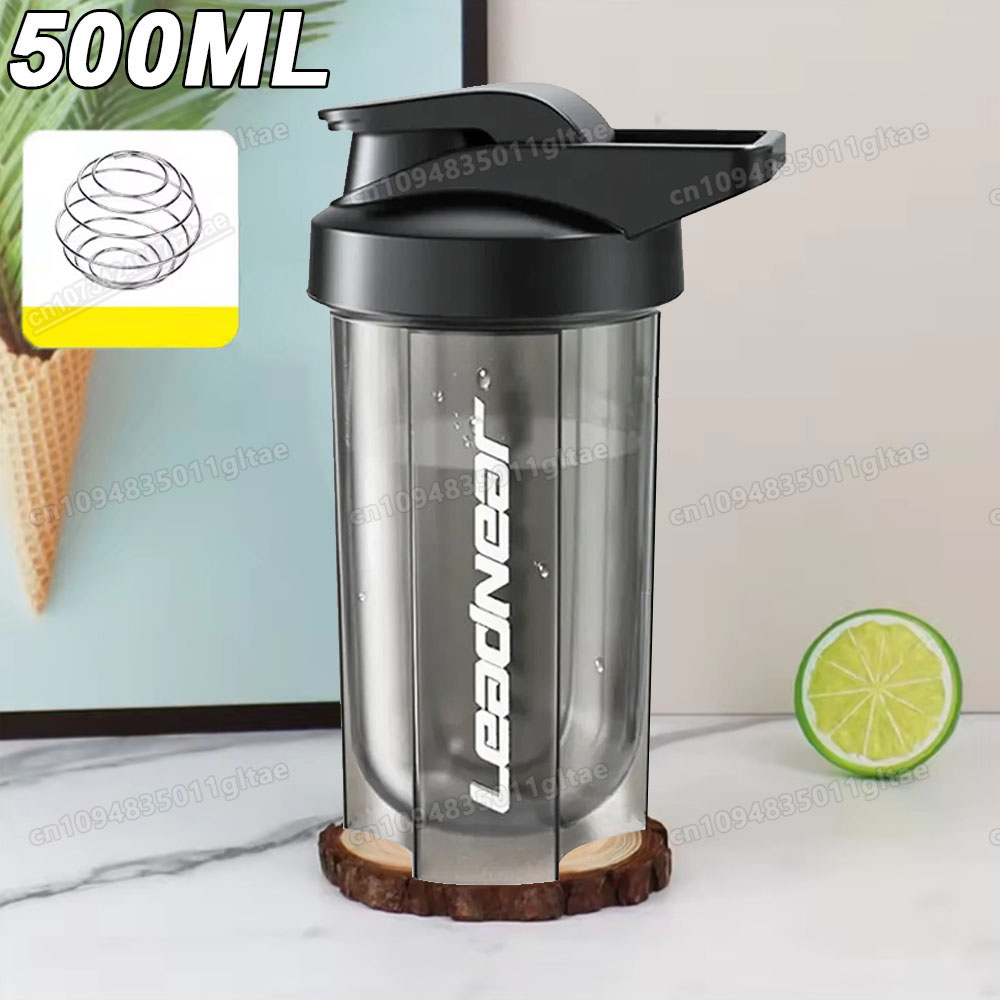 Protein Shaker Bottle - 500ML Portable Protein Powder Shaker Bottle