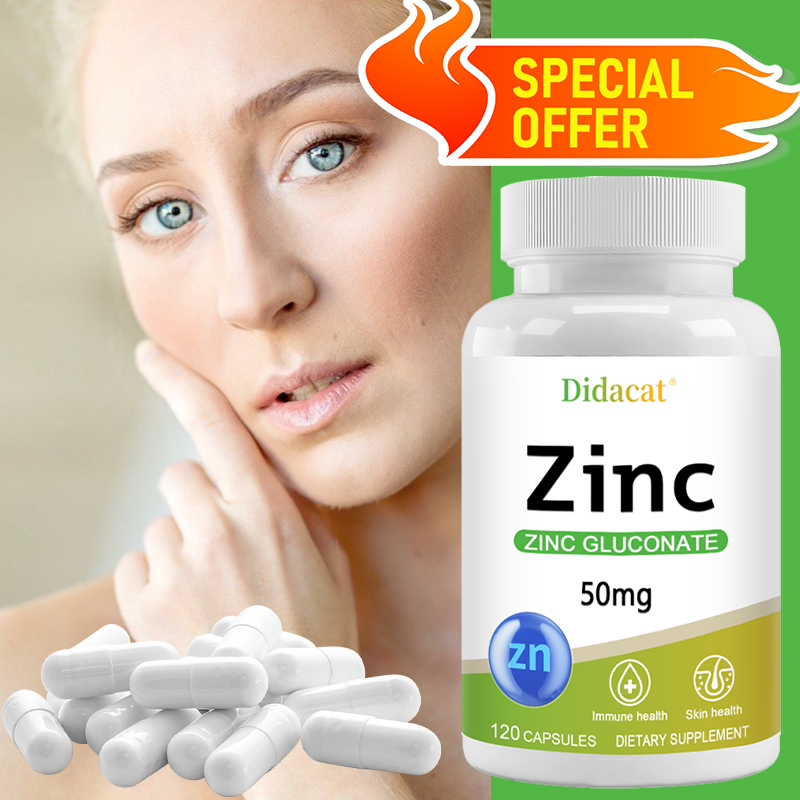 Zinc Supplement 50Mg - Zinc Gluconate Capsules 50MG, Essential Mineral