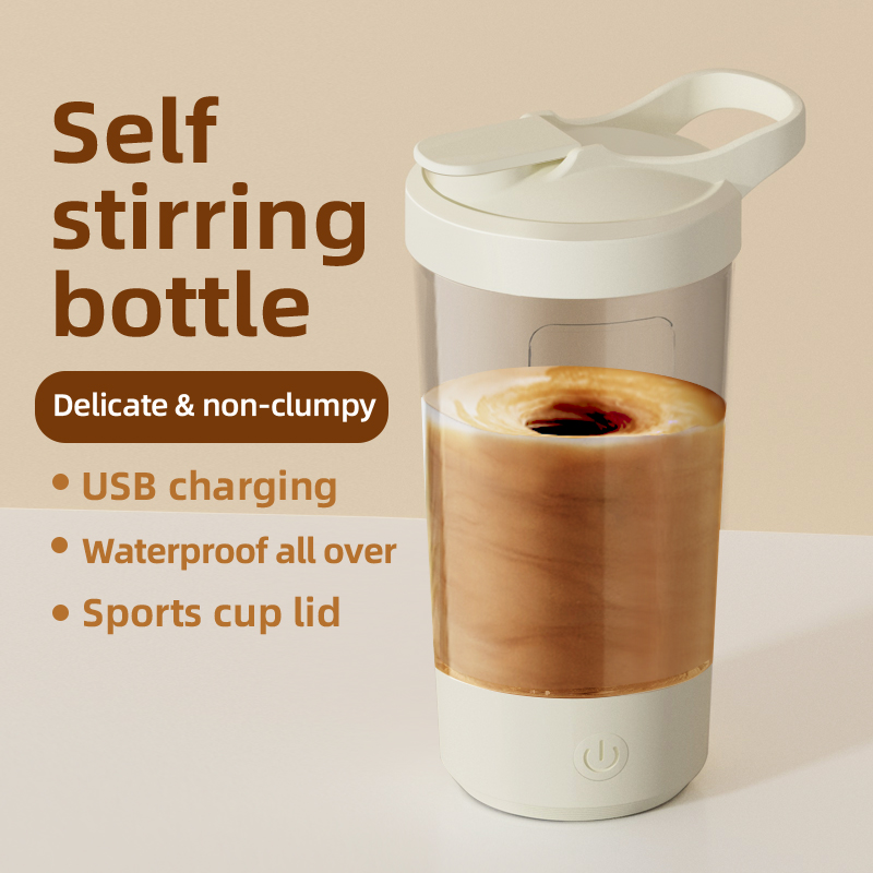 Protein Shaker Bottle - Electric Auto Mixing Cup Magnetic Stirring