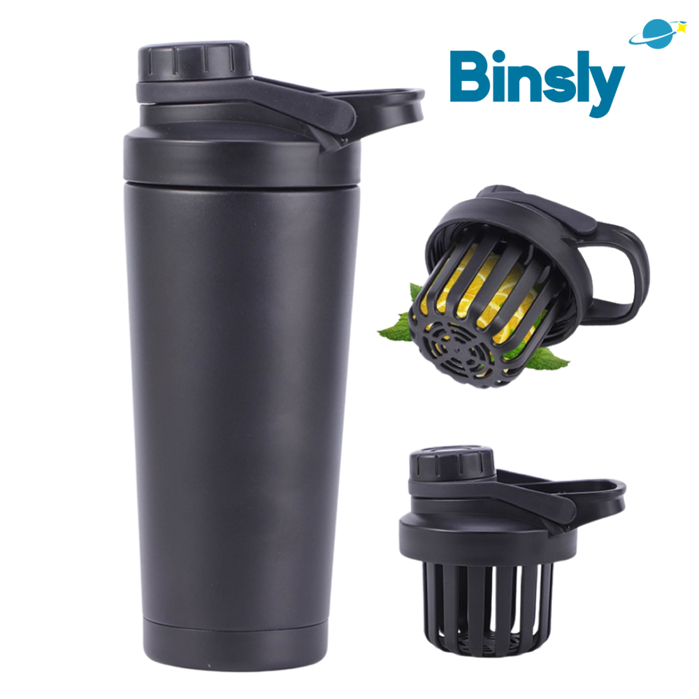 Protein Shaker Bottle - Portable 25oz Stainless Steel Shaker Bottle