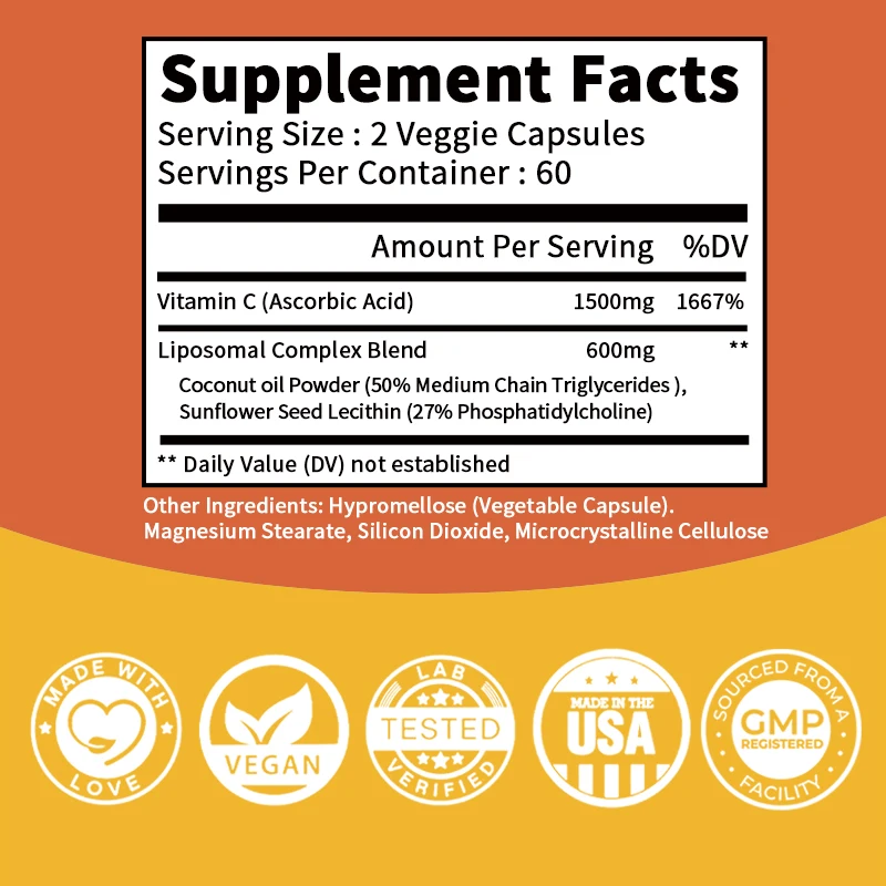 Liposomal Vitamin C Capsules - - Zinc Supplement 50Mg 评论和价格
