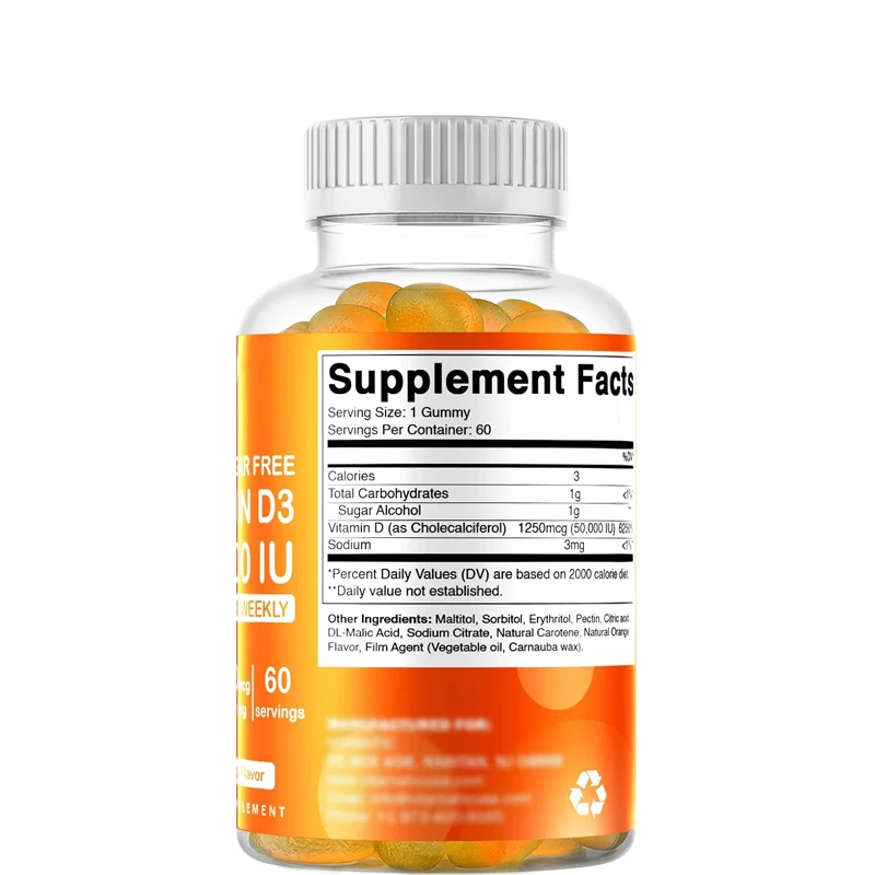 Vitamin Sugar Free Vitamin D3  - Multivitamin Gummy Adult 评论和价格