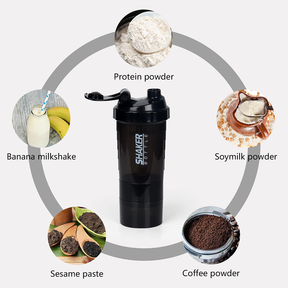 3 Layers Shaker Protein Bottle - Protein Shaker Bottle 评论和价格