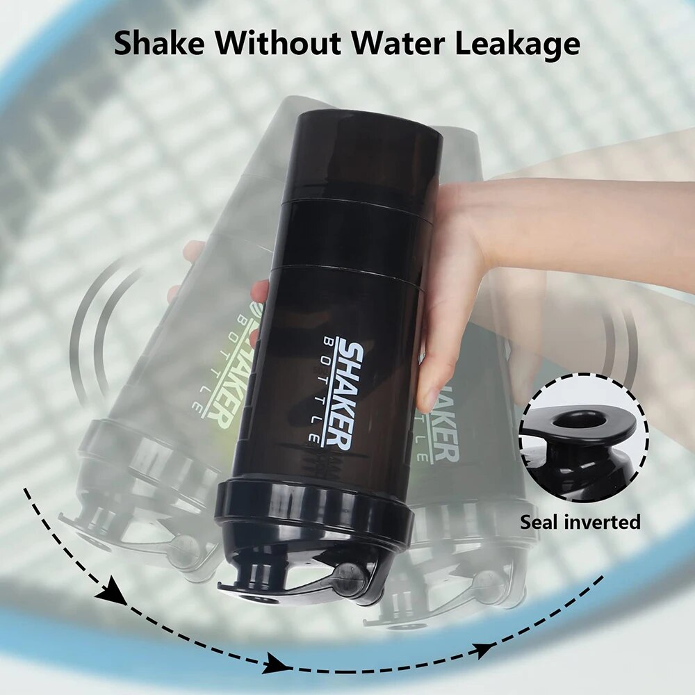 3 Layers Shaker Protein Bottle - Protein Shaker Bottle 评论和价格