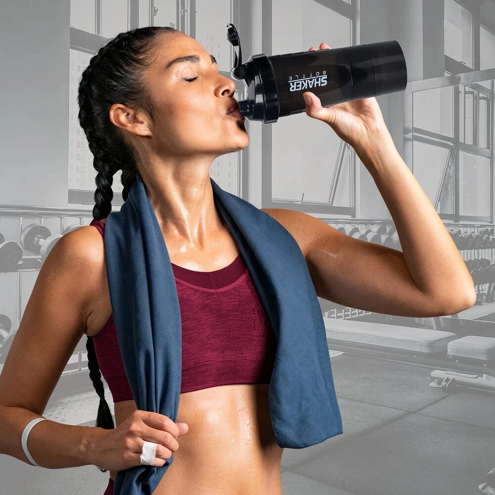 3 Layers Shaker Protein Bottle - Protein Shaker Bottle 评论和价格
