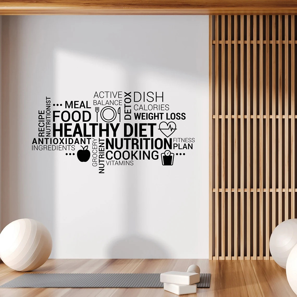 Inspiring Healthy Eating Vinyl - Nutrition Fitness Health 评论和价格