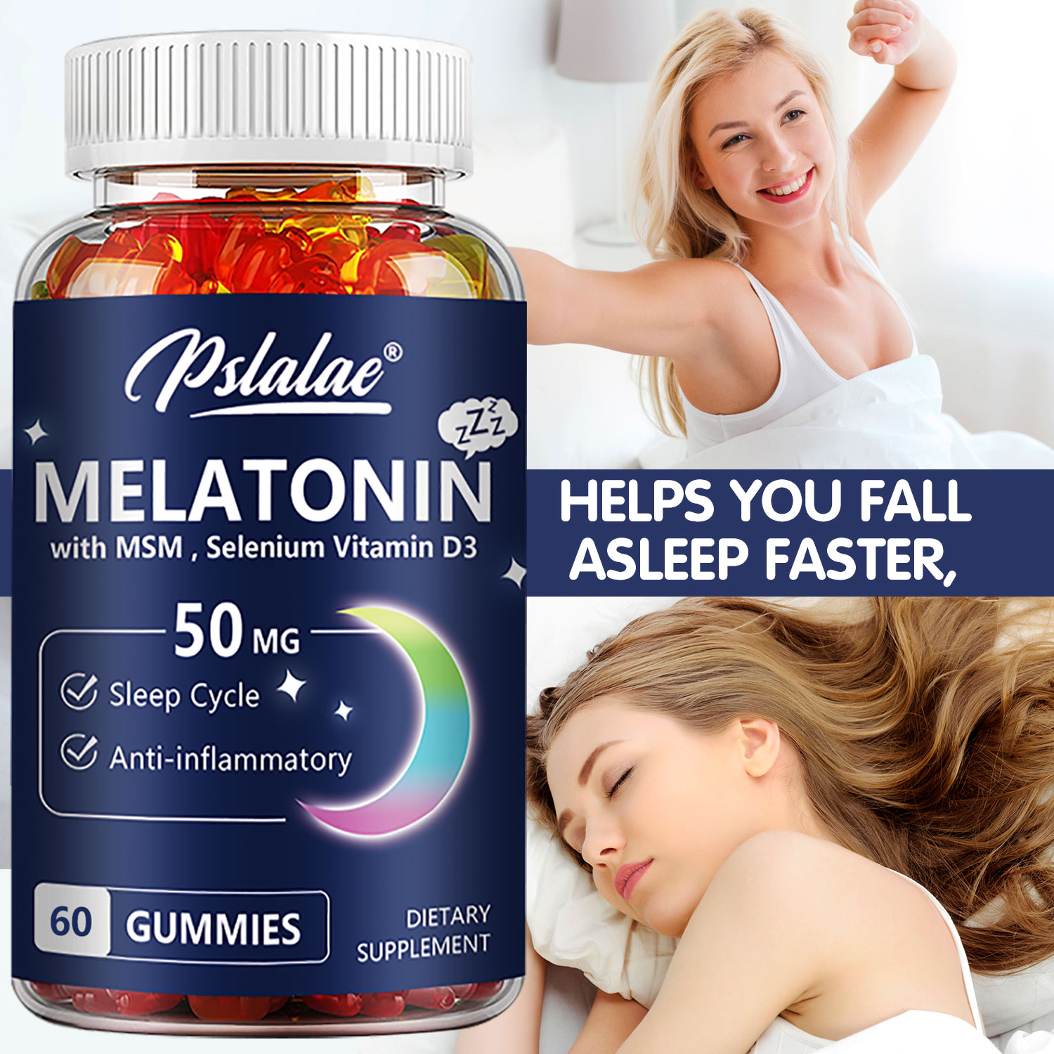 Melatonin Gummies 50mg - Anxie - Melatonin Sleep Gummy 评论和价格